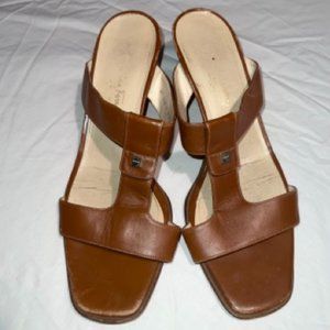 Salvatore Ferragamo Brown Leather Heels